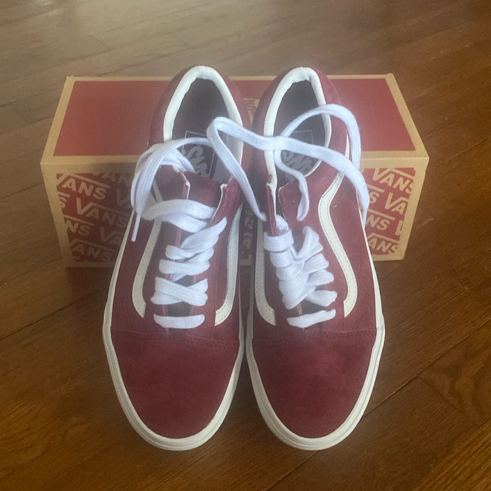 NIB Vans Old Skool Pig Suede Tawny Port Shoe Size 8.5 Women 7.0 Men